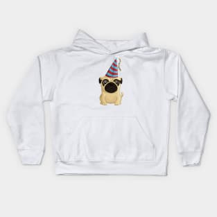 Birthday Pug Kids Hoodie